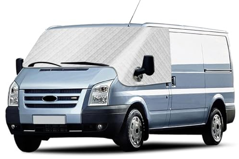 Cubierta de Parabrisas Compatible con Ford Transit MK7 2000-2014 - Funda Térmica Externa para Autocaravana, Parabrisas Delantero Envoltura Cubierta