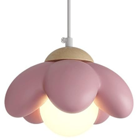 Creative Petal Resin Hanging Lamp, G9 Light Source Single-Head Chaner, Ceiling Lighting Fixtures, Bedroom Dining Room Balcony Decoration Pendant Light ()