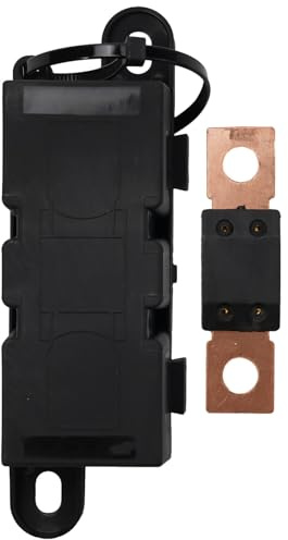 MEGA - Soporte de bloque de fusibles para aplicaciones automotrices, marinas y de barcos, resistente 12 V/24 V nominal 60-500 A, con terminales de perno M8, compatible (350 A)