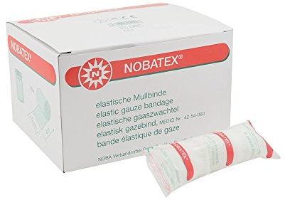10x NOBATEX® Fixierbinden in Folie, Mullbinde, Binde, Verband, elastisch, 8 cm