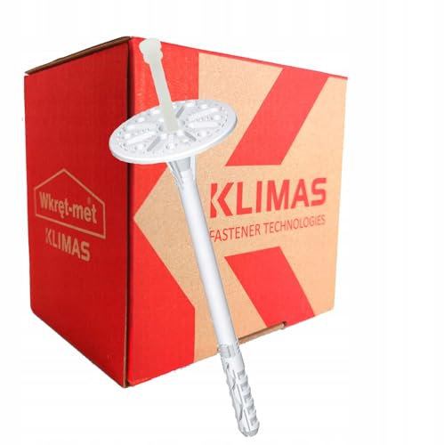 INSTALGURU LTX - Lot de 100 chevilles isolantes perforées - Diamètre : 10 mm x 260 mm - Avec clou en plastique - Chevilles thermiques en polystyrène - Pour WDVS VWS EPS