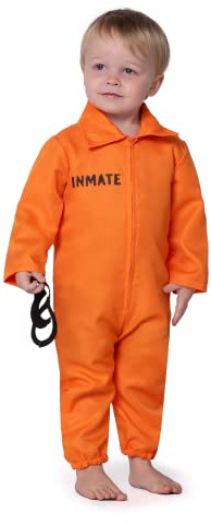 Spooktacular Creations Unisex fängelsedräkt för bebisar, fängelsedräkt för flickor och pojkar halloween kostym fest