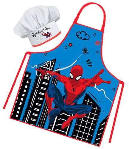 Sorrisini Kockförkläde barn, Förkläde för barn, Barnkockset, Kockförkläde och kockmöss kök förkläde set, Matlagningsset, Matlagningsförkläde barn förkläden set, Spiderman