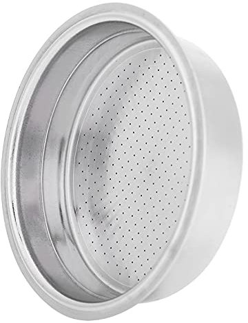Filtro de Máquina de café 1 Taza, café de Acero Inoxidable de Doble Capa 1318 Accesorios de Máquina de Cesta de Filtro (para Taza individual) e Presurizado (porción individual)