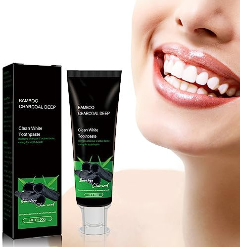 Ukisisi Yanjiayi Bamboo Charcoal Deep Toothpaste, Bamboo Toothpaste, Activated Charcoal Deep Clean Toothpaste, Carbon Bamboo Charcoal Deep Toothpaste Activated-100g