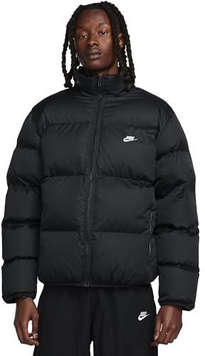 NIKE FB7368-010 M NK TF CLUB PUFFER JKT Jacket Men's BLACK/WHITE Size XL
