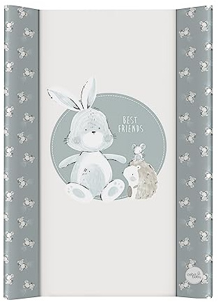 Ceba Baby® Wickelauflage Wickelunterlage - 2 Keil Wickelmulde fürs Babybett 70x50 cm - Wickeltischauflage mit OEKO-TEX® Standard 100 - Made in EU - Wasserdicht und Abwaschbar - Freunde