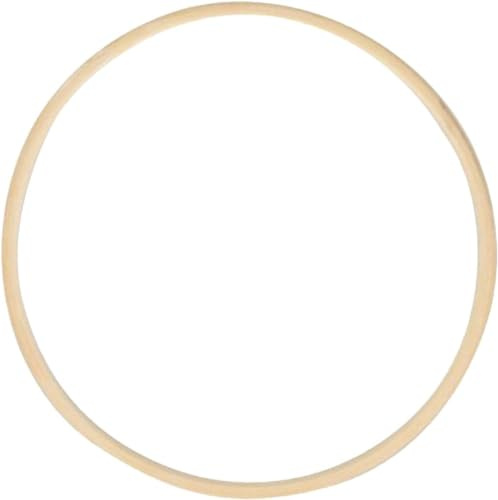 Bivwopei 2 stycken bambu-blomringar för pyssel, makramé och bamburingar, broderi, gör-det-själv-hantverk, för kransdekoration (40 cm)