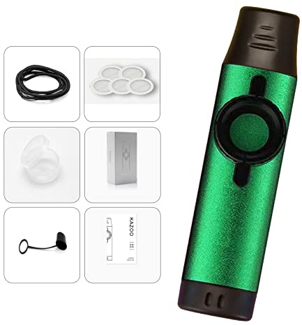 Kazoo Kazoo Flauto Professionale in Lega di Metallo Strumento a Vento in Legno Diaframma Bocca Strumento Musicale Kazoo Kazu Flauto Metallo Kazoo per Bambini Adulti