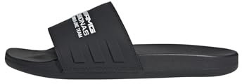 adidas Unisex MERCEDES - AMG PETRONAS FORMULA ONE TEAM ADILETTE COMFORT SLIDES, core black/ftwr white/core black, 43 EU