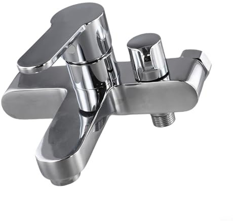 WIIYENA Miscelatore termostatico per vasca da bagno e doccia, triplo rubinetto per doccia calda e fredda, miscelatore per vasca da bagno in ottone