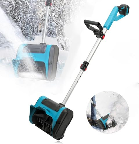 Pelle à Neige Domestique Poussée à La Main,Pelle à Neige électrique sans Fil (18 V,Largeur De Travail 25CM, Hauteur Maximale De Neige 20CM) sans Batterie Et Chargeur