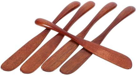 Healifty 5st Geschirr Kleines Holzmesser Käsestreuer Küchenwaren Sandwichmesser Kochschaber Sandwich-spreader Frischkäseaufstrich Marmeladenverteiler Kratzstreuer Hölzern Wiederverwendbar