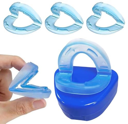 Schnarchschiene Schnarchstopper Bruxismus Aufbissschiene - 4stk Anti-Schnarch Mundstück, Schnarchen Stopper, Anti Snoring, Schnarchfrei, für Nacht die Schlafqualität zu verbessern, Schützt Zahnschmelz