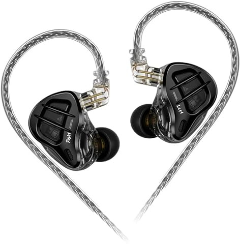 KZ ACOUSTICS ZAR - Cuffie intrauricolari ibride con driver 1DD+7BA, divisione di frequenza elettronica, isolamento acustico HIFI, con cavo staccabile placcato argento a 8 fili per audiofili