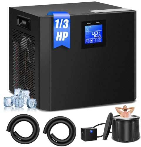 Water Chiller for Cold Plunge, 1/3 HP Ice Bath Chiller with Built-in Filter