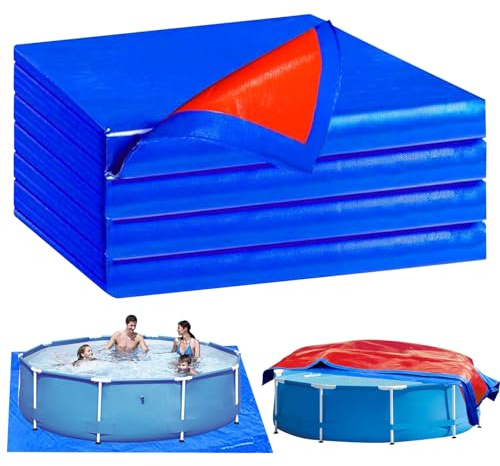 YumSur Pool Bodenplane 460 cm quadratisch für Pools 460cm | Poolunterlage UV-Stabil & reißfest | Bodenschutzplane Swimmingpool 180g/m²