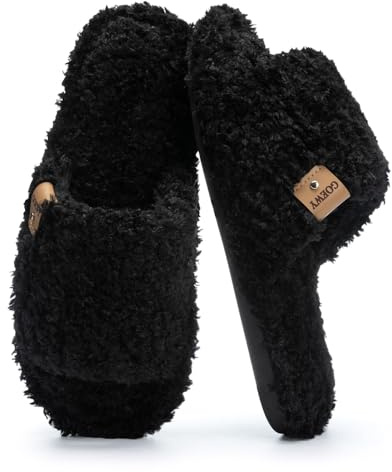 GOEWY Zapatillas de Mujer con Punta Abierta – Pantuflas de Espuma con Suela Antideslizante para interiores/exteriores, muy suaves como regalo para mujeres