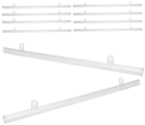 GLSTOY 10 pezzi Aste Appendiposter in PVC Resistente per Poster e Cartelloni Barre Sospensione Facili da Usare per Pubblicità in Centri Commerciali e Supermercati