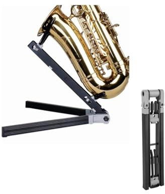 Supporto per sassofono tenore universale, supporto per sax regolabile con staffa alto pieghevole con base a triangolo portatile desig per prove musicali