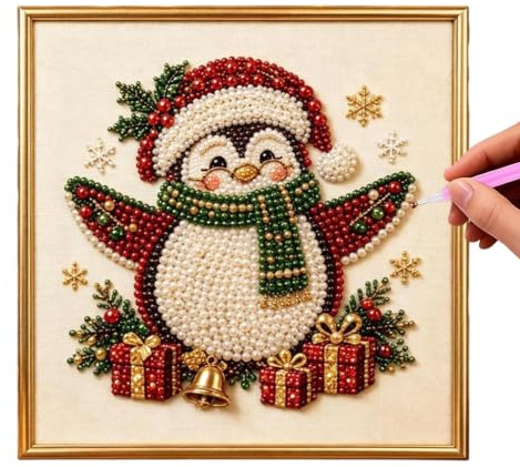 Pärlkonst Pysselkit Julpärlpyssel, väggornament med inkluderad