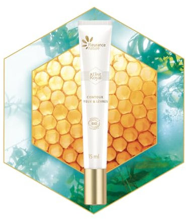 Fleurance Nature- Contour Yeux et Lèvres anti-rides Bio Elix Royal- Soin Visage femme anti rides- Cosmetique certifié Bio Cosmos- Soin Facial Acide Hyaluronique- Ecocert- 21202
