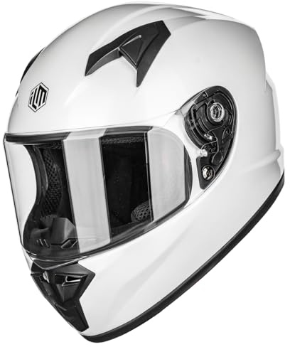 ILM Casco para Moto Integral Niños Full Face ECE Modelo MF521,Blanco,L