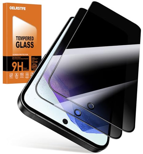 Oelrstfe Privacy Pellicola Protettiva per Samsung Galaxy A55 Anti Spy in Vetro Temperato Durezza 9H Anti-Graffio Senza Bolle Ultra Resistente Anti-Impronta Anti-Spia Protezione Schermo,2 Pezzi