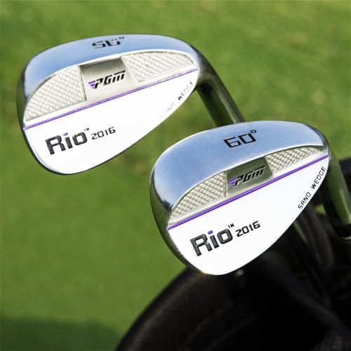 Golf Sand Wedge 56/60 Grados Club Wedge con Steel Shaft Chipper Clubs para Adultos Hombres Mujeres fácil Control de Distancia Deportes y al Aire Libre (60 Grados,Violeta)