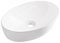 AQUAUNO - Lavabo da appoggio LILI 62 x 42 cm, ovale, in ceramica bianca, senza foro per rubinetto e troppopieno, in ceramica sanitaria