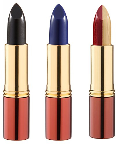 3er Set Ikos Lippenstiften denkende kirschrot, aubergine und Duo bordeaux