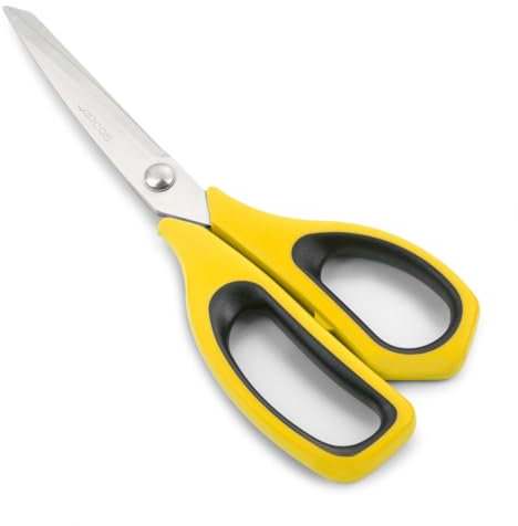 Ciseaux de Cuisine Professionnels en Acier Inoxydable - Lame 235 mm - Manche Polypropylène - Série Prochef - Jaune et Noir