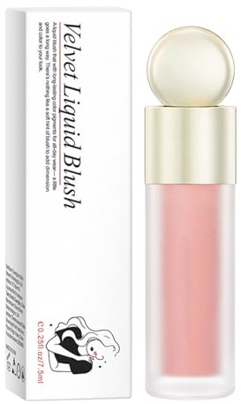Blush Liquide,Blush Crème Mat À Texture Mousse,Blush Liquide Imperméable Multifonctionnel,Couleur Longue Durée,Lisse Et Facile À Séparer,Facial Liquid Blush Hydratant Pour La Peau Blush