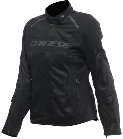 Dainese - Air Frame 3 Tex Jacket Wmn, Giacca da Moto Estiva in Tessuto, con Fodera Antivento, Donna, Nero/Nero/Nero, 44