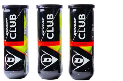 Dunlop- 3 Botes Pelotas Tenis Club All Court
