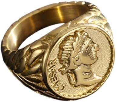 Roman Emperor Ring for Men Classic Coin Ring Men’s Vintage Jewelry Fashion Signet Ring (12)