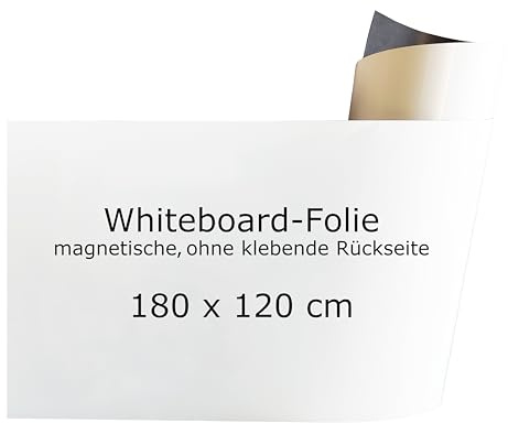 ESENG Pellicola magnetica per lavagna bianca, 180 x 120 cm, senza retro adesivo, ritagliabile