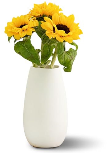 Yuragim Keramikvase, Blumenvase für Pampasgras, Vasen Deko Minimalistischer Stil für Modern Heimdekoration Tischregal Vase Weiß Modern für Tischdeko Innenbereich Einweihungsparty Tafelaufsätz Hochzeit