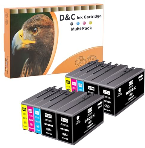 D&C 950 XL 951XL Druckerpatronen für HP 950XL 951XL Multipack Kompatible für Druckerpatronen HP Officejet Pro 8620 8600 Patronen,Officejet pro 8610 8615 8100 276DW(10er-Pack)