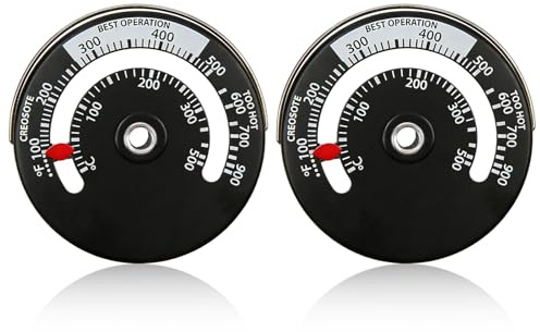 2 termometri magnetici per forni e tubi di fumo, termometro magnetico versatile per il controllo delle zone di riscaldamento, adatto come termometro da forno e termometro