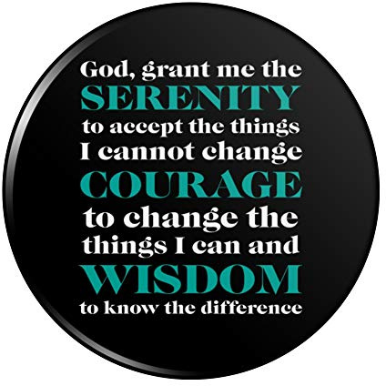 Serenity Prayer Courage Wisdom Kitchen Refrigerator Locker Button Magnet