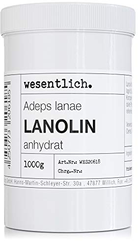 Lanolin ullgryn anhydrid 1000 g vatten- och knappt luktande ullvax från wesentlich.