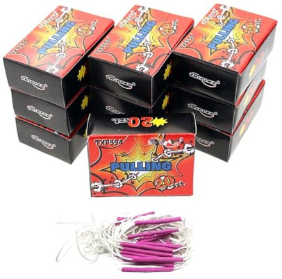 h2i Pulling - Knall-Ziehschnüre | 200 Teile | Party Spaß für Klein & Groß I für Silvester, Halloween & Party Mitbringsel | Kinder & Jugendfeuerwerk | Ganzjahresfeuerwerk Kat F1