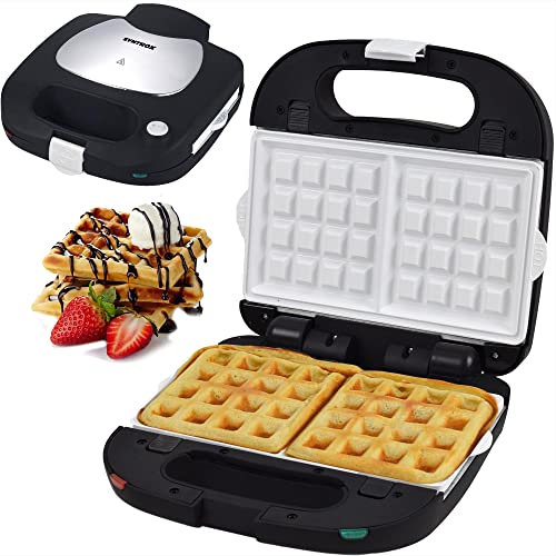 Syntrox Germany SM-1500W-Waffeleisen - Für Belgische Waffeln mit Keramik Backplatten