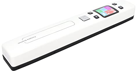 Shanrya EscáNer PortáTil, FuncióN WiFi 300/600/1050DPI EscáNer de Fotos Tamaño para Documentos (Blanco)