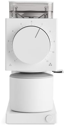 Molinillo de café Fellow Gen 2 Ode - Molinillo de granos de café con 31 ajustes para goteo, prensa francesa y preparación en frío - Molinillo eléctrico de tamaño pequeño - Blanco mate