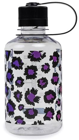 Nalgene Sustain Tritan BPA-freie Wasserflasche aus 50% Kunststoffabfällen, 473 ml, schmaler Mund, Regenbogen-Gepard, 16 oz