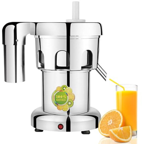QUTBAG Estrattore di Succo Commerciale, Spremiagrumi da 370 W, Spremiagrumi Centrifuga a Freddo da 4300 Giri/min, Spremiagrumi Multifunzione da 80-100 kg/H per Frutta e Vegetale