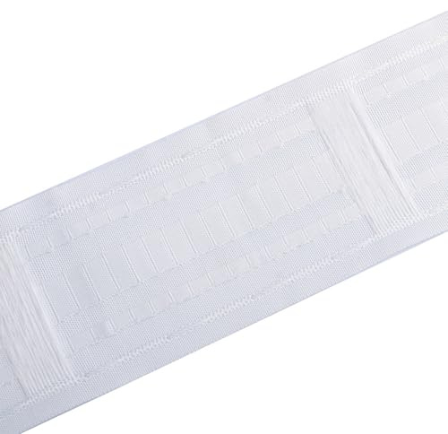 5 m x 8,5 cm - Ruban fronceur - À coudre - Ruban universel amovible - Ruban plissé pour rideaux - Ruban pour rideaux - Pour crochets de rideau