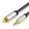 URPIZY Cavo audio digitale coassiale, SPDIF per RCA a jack da 3,5 mm, spina dorata, cavo audio stereo per HDTV, home cinema e ricevitore, 1 m (2 m)